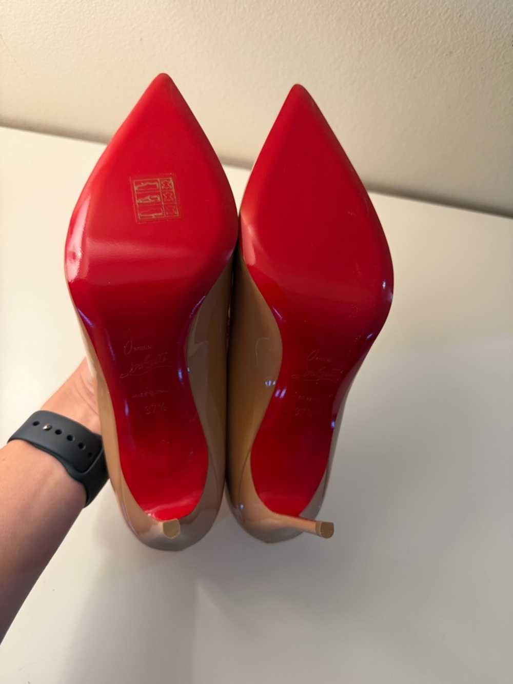 Christian Louboutin Décolleté 554 Nude Patent Pumps | 85mm | EU 37.5 (7.5) NEW - Picture 6 of 7